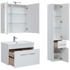 Комплект мебели Aquanet Августа 90 белый 225243