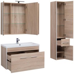 Комплект мебели Aquanet Августа 100 дуб сонома 225241