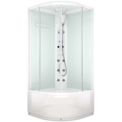 Душевая кабина Domani-Spa Delight 99 high матовая/белая с электрикой и гидромассажем DS01D99HWM10