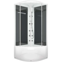 Душевая кабина Domani-Spa Delight 99 high матовая/чёрная с электрикой и гидромассажем DS01D99HBM10