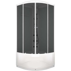 Душевая кабина Domani-Spa Delight 99 high тонированная/белая с электрикой и гидромассажем DS01D99HWT10