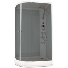 Душевая кабина Domani-Spa Delight 128 R тонированная/белая с электрикой и гидромассажем DS01D128RLWT10