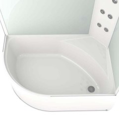 Душевая кабина Domani-Spa Delight 128 high R матовая/чёрная с электрикой и гидромассажем DS01D128RHBM10