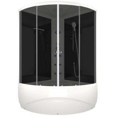 Душевая кабина Domani-Spa Vitality high тонированная/чёрная с электрикой и гидромассажем DS01V1212HBT10