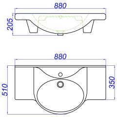 Комплект мебели Aqwella Барселона Люкс 85 с бельевой корзиной