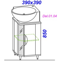 Комплект мебели Aqwella Дельта 45 угловая