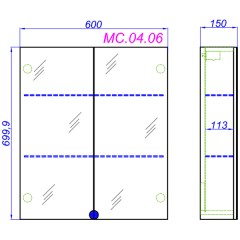 Комплект мебели Aqwella Манчестер 60 подвесной