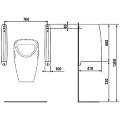 Писсуар Ifo Frisk RS020150000 с перегородкой