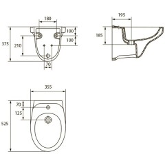 Инсталляция Cersanit Vector + унитаз Cersanit Delfi S-SET-DEL/Vec/TPL/L10Bi-w