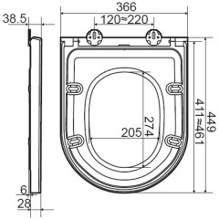 Крышка-сиденье для унитаза Am.Pm Spirit V2.0 C707856WH