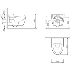 Инсталляция с унитазом Am.Pm Bliss L I012702/I014101/C531738SC