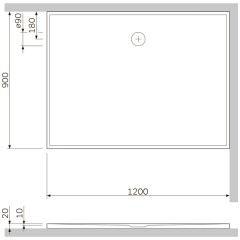 Поддон из литьевого мрамора Am.Pm Sensation W30T-MSS0-120W