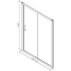 Душевая дверь Am.Pm Bliss L W53S-1401190MT
