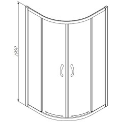 Душевое ограждение Am.Pm Sense W75G-225-080WF