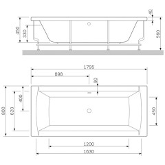 Панель фронтальная для ванны Am.Pm Admire W1AA-180-080W-P