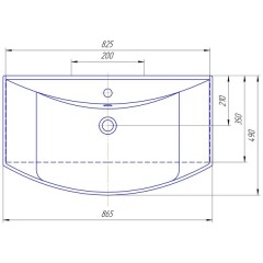 Тумба с раковиной ASB-Woodline Берта 85 белый массив ясеня