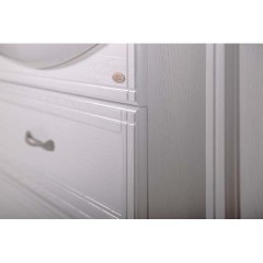 Тумба под раковину ASB-Woodline Берта 85 белый массив ясеня
