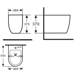 Биде подвесное Aquanet Cetus BL-102-WHB