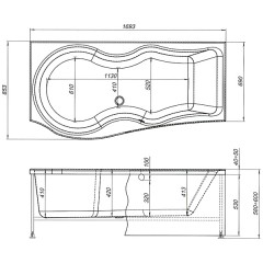 Ванна акриловая Aquanet Nicol 170x85 L