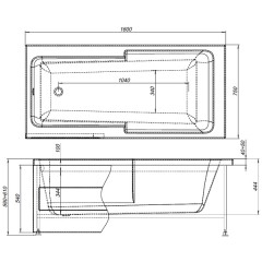 Ванна акриловая Aquanet Taurus 160x75