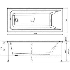 Ванна акриловая Aquanet Bright 165x70