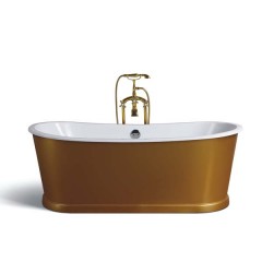 Ванна чугунная Aquanet Sharking SW-1012A 170x75 золотая панель