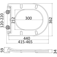 Унитаз Creo Rennes RE1002R + RE1003 + RE1001T безободковый