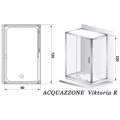 Душевая кабина Acquazzone Viktoria 120SL R