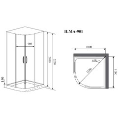 Душевая кабина Timo Ilma 901