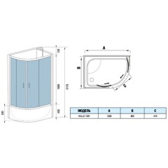 Душевая кабина WeltWasser Halle 1201 L