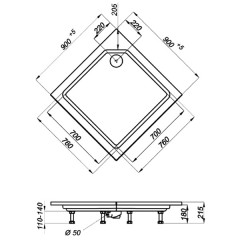 Душевая кабина Triton Орион 3 Стандарт графит 90x90
