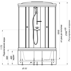Душевая кабина Triton Риф Б3 ДН4 90x90