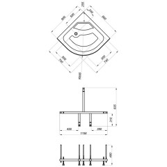 Душевая кабина Triton Риф Б3 ДН4 90x90