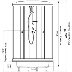 Душевая кабина Triton Стандарт В3 ДН3 полосы 100x100