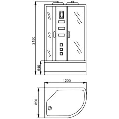 Душевая кабина Triton Сириус 120x85 L
