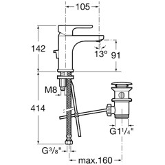 Смеситель для раковины Roca L20 A5A3A09C0M