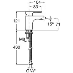 Смеситель для биде Roca L20 A5A6B09C0M