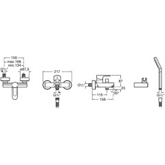 Смеситель для ванны Roca L20 A5A0109C0M