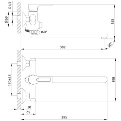 Смеситель универсальный Rossinka Silvermix RS43-32
