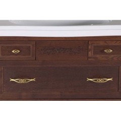 Тумба с раковиной ASB-Woodline Модерн 85 орех массив ясеня