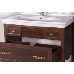 Тумба с раковиной ASB-Woodline Модерн 85 орех массив ясеня