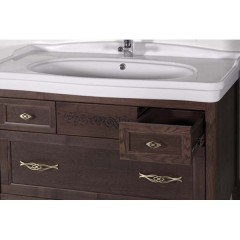 Тумба с раковиной ASB-Woodline Модерн 85 орех массив ясеня