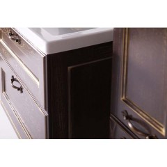 Тумба с раковиной ASB-Woodline Прато 100 орех массив ясеня