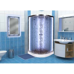 Душевая кабина Deto EM1510N LED с гидромассажем