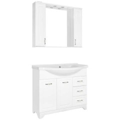 Зеркало-шкаф Style Line Олеандр-2 1000/С белый ЛС-00000583