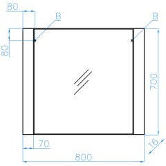 Зеркало Style Line Монако 80 осина ЛС-00000631