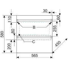 Тумба под раковину Style Line ElFante Даймонд 60 чёрный СС-00000501