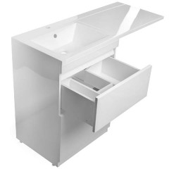 Тумба с раковиной Style Line ElFante Даймонд 120 белый L