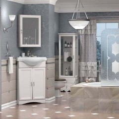 Зеркало-шкаф Opadiris Клио 45 угловой белёный бук L Z0000013939