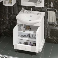 Тумба с раковиной Opadiris Клио 65 белый матовый